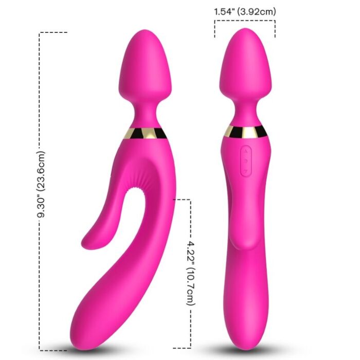 Vibrador ARMONY Massager Rabbit Fuchsia com 18 modos de vibração Vibrador ARMONY Massager Rabbit Fuchsia com 18 modos de vibração