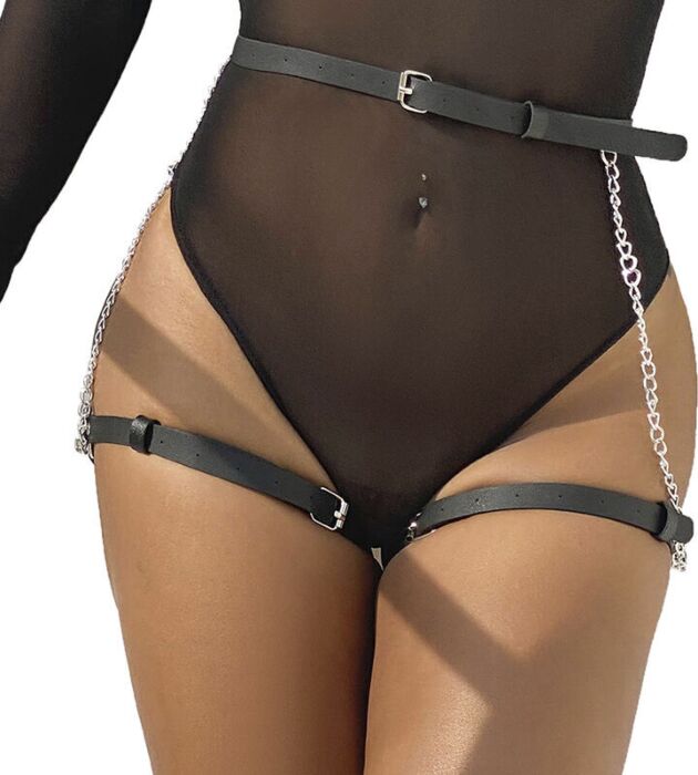 Cinto Erótico Sublime - Luxo em Couro Preto