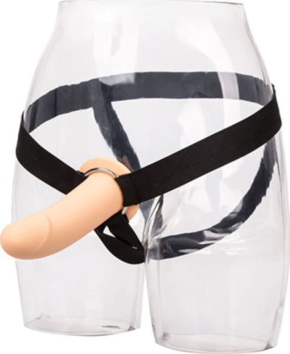 CalExotics - Arnês com Consolo Oco Natural e Capa de Silicone