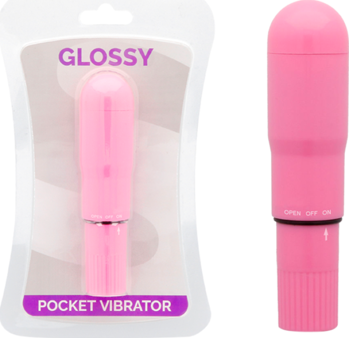 Vibrador GLOSSY Pocket Rosa Intenso com Vibrações Eficazes