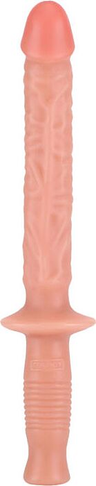 Dildo de 37 cm com punho em forma de cajado - Consiga orgasmos intensos!