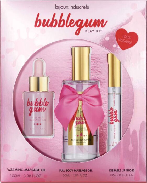 Bijoux - Indiscrets Bubblegum Play Kit com Óleo, Gel & Brilho Labial Bijoux - Indiscrets Bubblegum Play Kit com Óleo, Gel & Brilho Labial