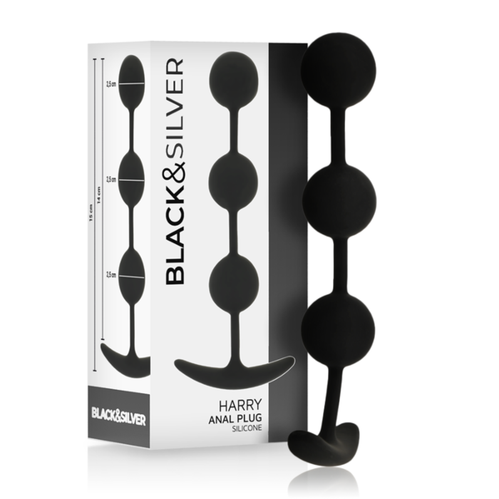 Bolas Anais BLACK&SILVER Harry com 3 Esferas de Silicone Bolas Anais BLACK&SILVER Harry com 3 Esferas de Silicone
