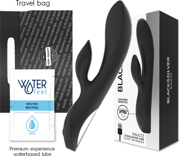 Black & silver kaultz vibrador control touch Black & silver kaultz vibrador control touch
