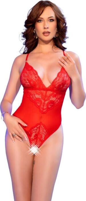 Body Crotchless Chilirose CR 4870 Vermelho XL Body Crotchless Chilirose CR 4870 Vermelho XL