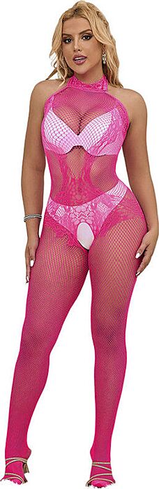 Body Crotchless Sublime Rosa - Elegância Irresistível