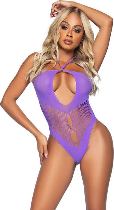 Body Escote Aberto Leg Avenue Violeta Elegante