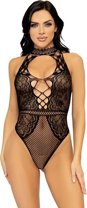 Body Halter Leg Avenue Abertura Sexy Body Halter Leg Avenue Abertura Sexy