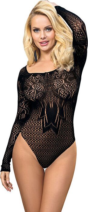 Body Sublime SUBBLIME Manga Longa Preto Elegante Body Sublime SUBBLIME Manga Longa Preto Elegante