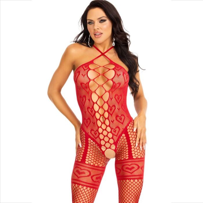 Bodystocking Coração Vermelho Bodystocking Coração Vermelho