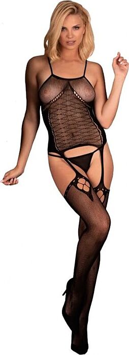 Bodystocking Livco Corsetti Amrin Preto Elegante