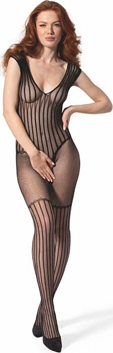 Bodystocking Passion BS 103 Preto Elegante