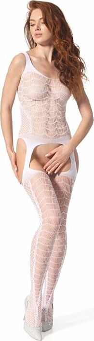 Bodystocking Passion BS 104 Branco Sensual Bodystocking Passion BS 104 Branco Sensual