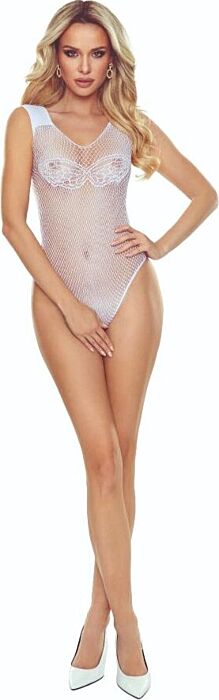 Bodystocking Passion BS109 Mariposa Branco Bodystocking Passion BS109 Mariposa Branco