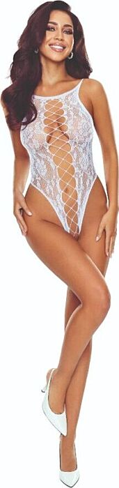 Bodystocking PASSION BS112 Encaje Branco Bodystocking PASSION BS112 Encaje Branco