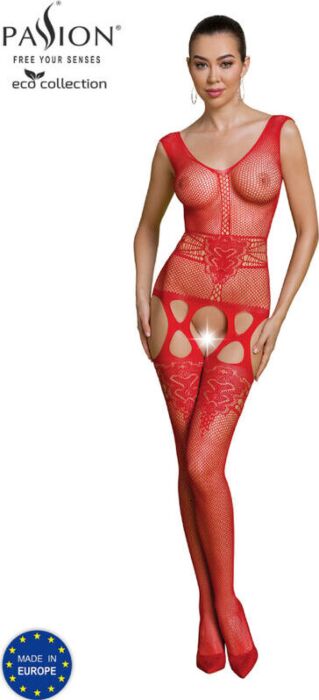 Bodystocking Passion Eco BS014 Vermelho Ecológico