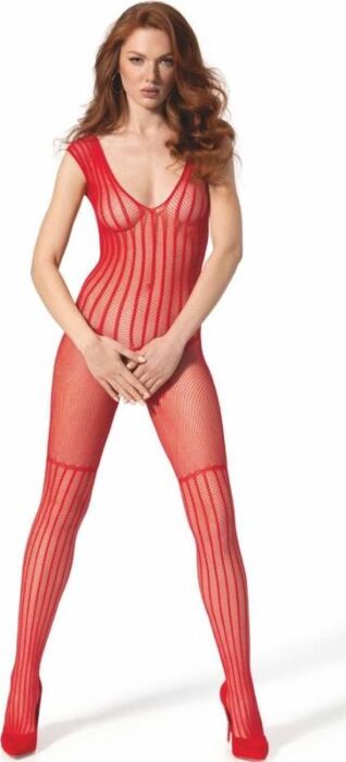 Bodystocking PASSION BS 103 Vermelho Sensual