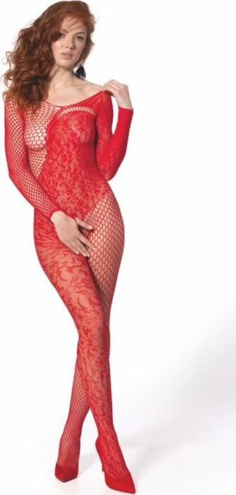 Bodystocking PASSION BS 107 Vermelho Sexy