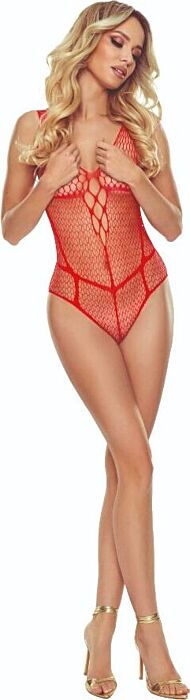 Bodystocking PASSION BS114 Rejilla Vermelha