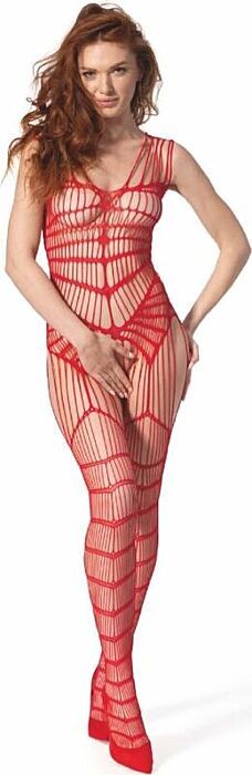 Bodystocking PASSION BS 102 Vermelho Sensual