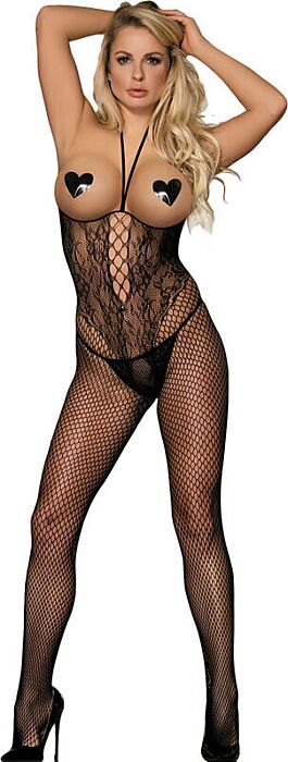 Bodystocking SUBBLIME Rejilla Halter Preto Bodystocking SUBBLIME Rejilla Halter Preto