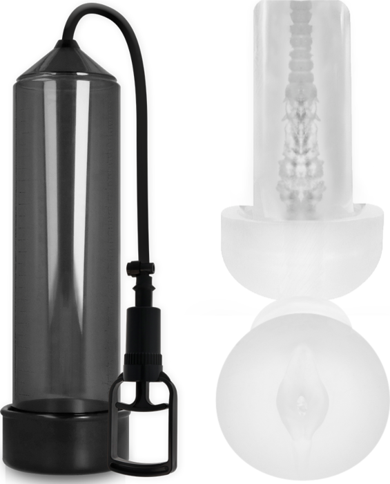 Bomba Erecção Pump Addicted RX7 Com Masturbador