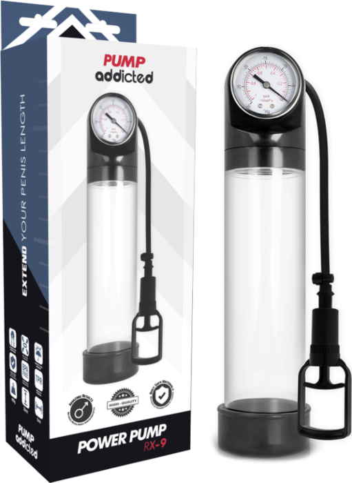 Bomba Erecção Pump Addicted RX9 Transparente Bomba Erecção Pump Addicted RX9 Transparente