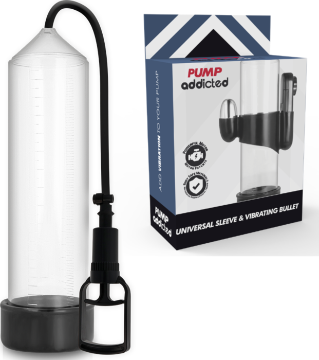 Bomba Erecção Pump Addicted RX7 com Vibrador