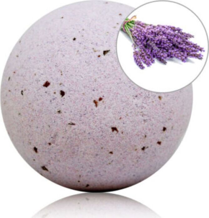 Bomba de banho com aroma de lavanda e pétalas de rosa - 140g Bomba de banho com aroma de lavanda e pétalas de rosa - 140g