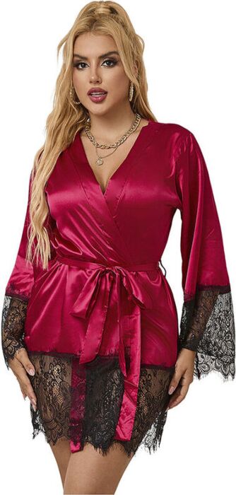 Camison de Encaje Sublime L/XL Elegante Vermelho