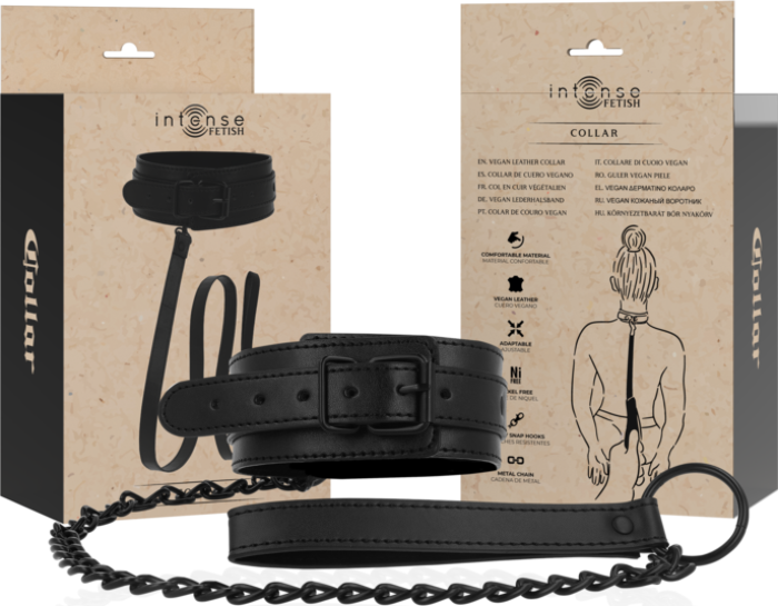 Collar BDSM INTENSE FETISH Cuero Vegano Elegante
