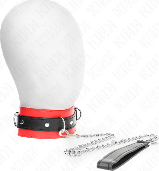 Collar KINK 65cm Vermelho com Correia Elegante