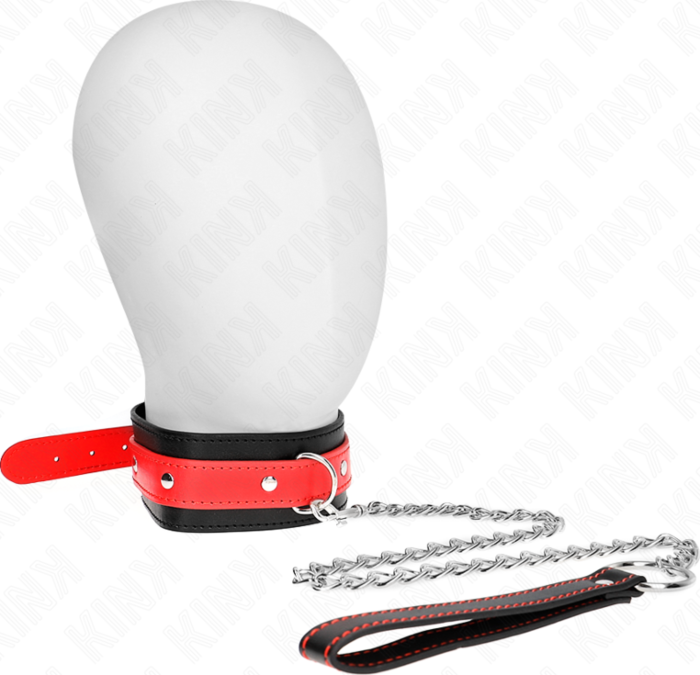 Collar com Correia KINK 65cm Elegância Vermelha