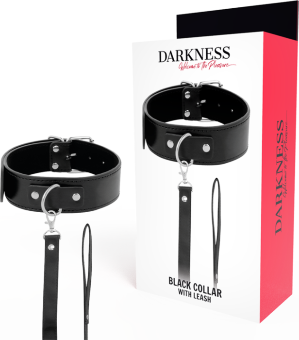 Collar de Postura Darkness com Corrente de Couro