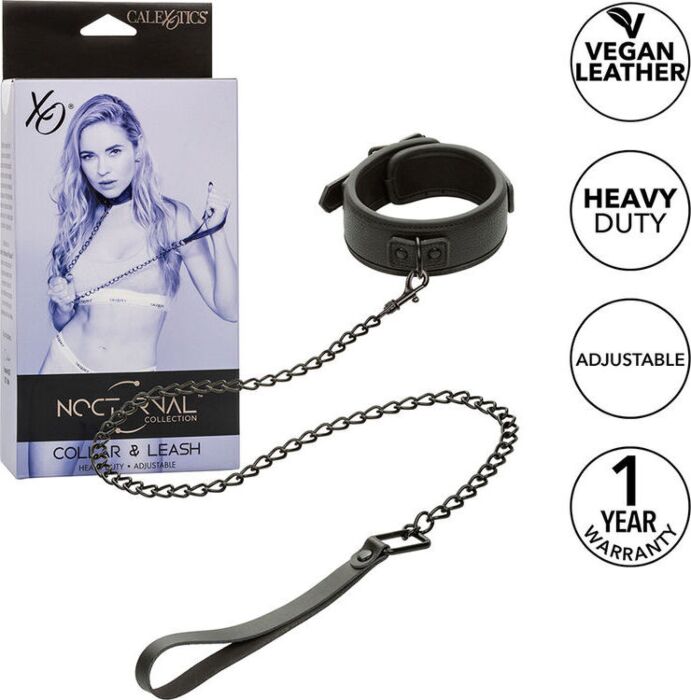Coleira e Trela Nocturnal CALEXOTICS Ajustável