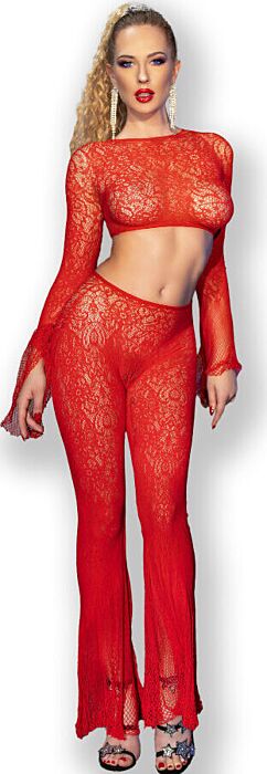 Conjunto ChiliRose CR 4648 Top & Pantalon Vermelho