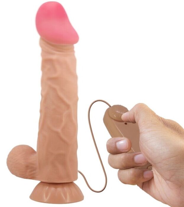 Dildo realista com pele deslizante e comando Pretty Love Sliding Skin
