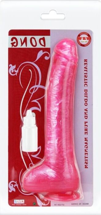 Dildo BAILE Dong Rosa com Ventosa e Textura Realista