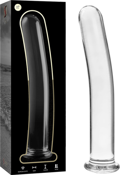 Dildo de Cristal Nebula 18,5 cm Transparente Dildo de Cristal Nebula 18,5 cm Transparente