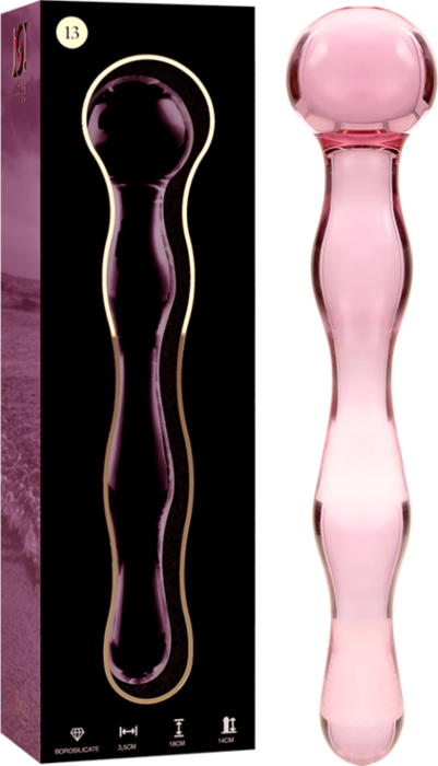 Dildo de Cristal Rosa Nebulosa 13 Dildo de Cristal Rosa Nebulosa 13