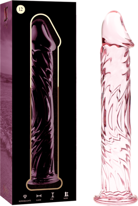 Dildo de Cristal Rosa Nebuloso Dildo de Cristal Rosa Nebuloso