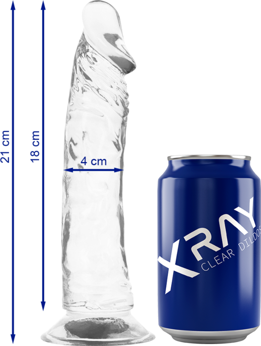 Dildo transparente X Ray Clear de 21 cm. Entrega discreta!