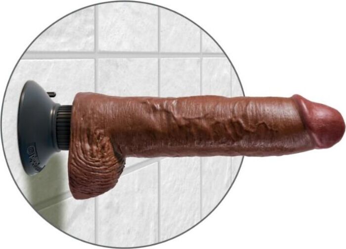 Vibrador realista KING COCK com eixo moldável