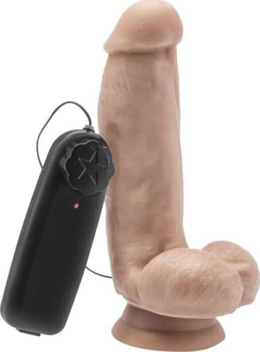 Dildo vibrador GET REAL 12 cm com testículos Dildo vibrador GET REAL 12 cm com testículos