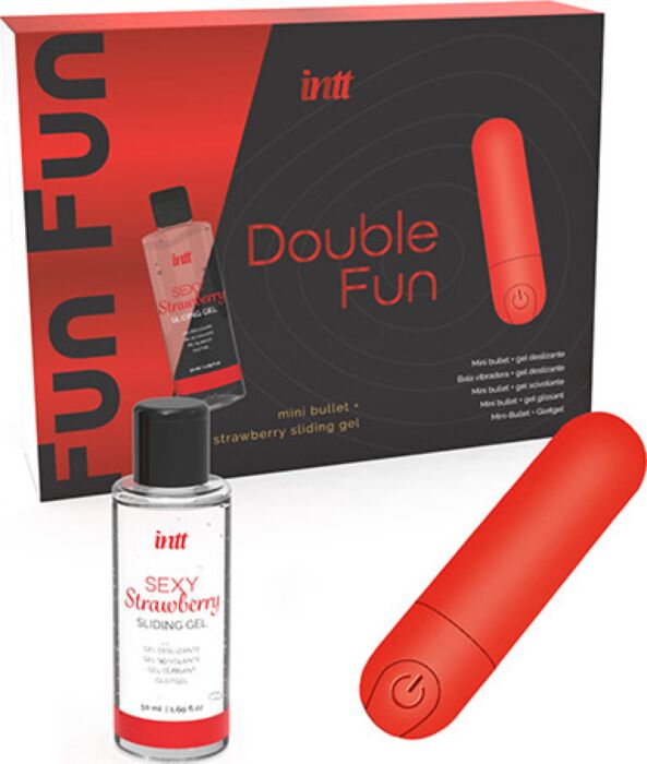 "Kit Bullet Vibrante e Gel Morango | Intt Double Fun"