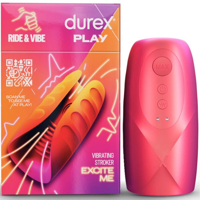 Masturbador DUREX Ride & Vibe com vibração e texturização