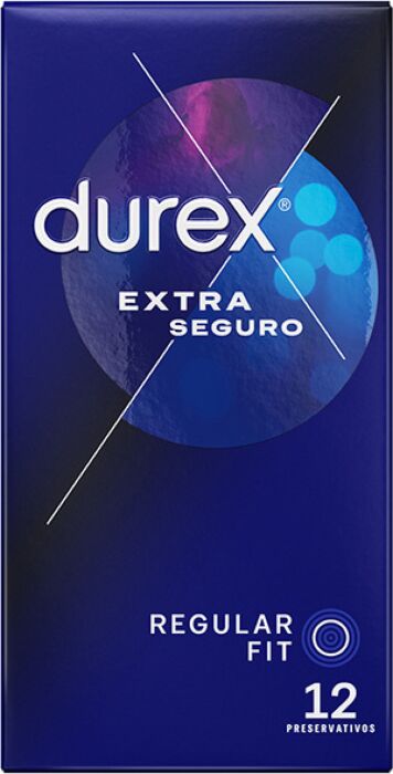 Preservativos Durex Extra Seguro 12 unidades: lubrificados e seguros Preservativos Durex Extra Seguro 12 unidades: lubrificados e seguros