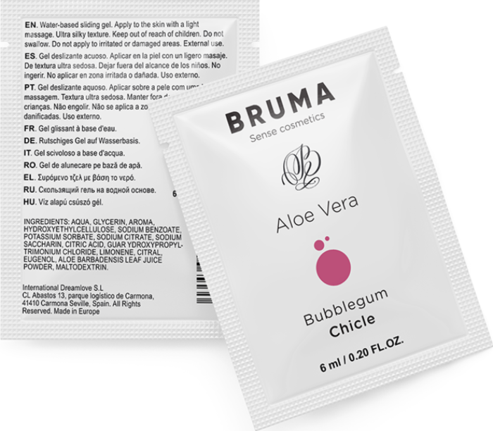 Gel Deslizante Bruma 6 ML Aloe Vera Sabor Chicle