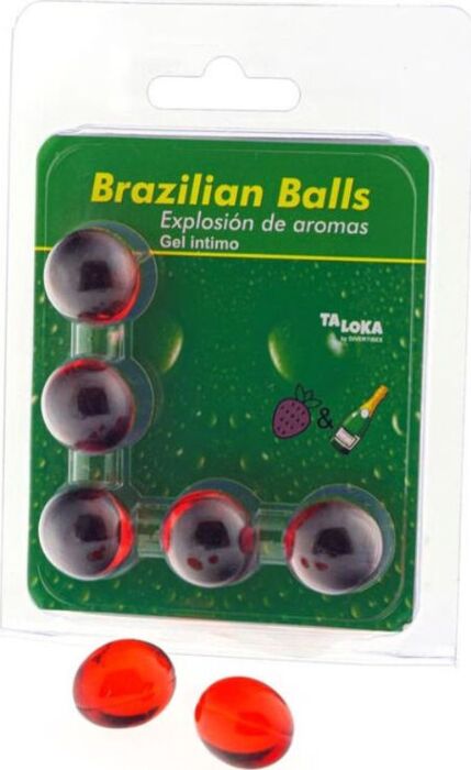 Gel Íntimo Brazilian Balls Morangos & Champanhe