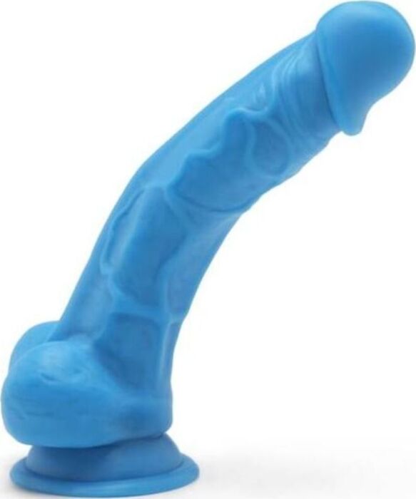 Happy dicks dildo con testículos 19cm - azul